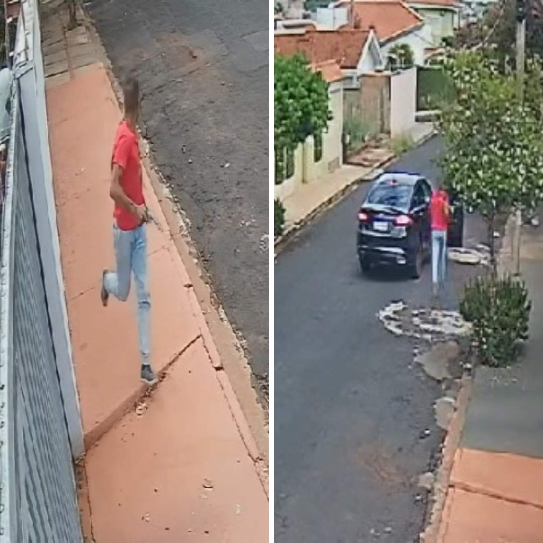 Imagens registram o veículo utilizado nos crimes